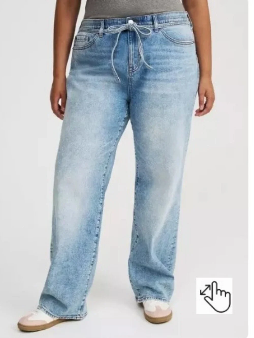 Torrid High-Rise Baggy Tie-Waist Jean